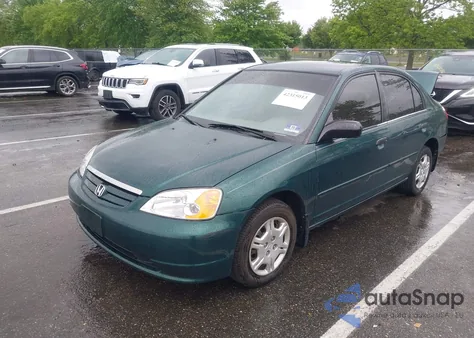 2001 Honda Civic Lx z USA, uszkodzony, nr VIN 1HGES16531L063166
